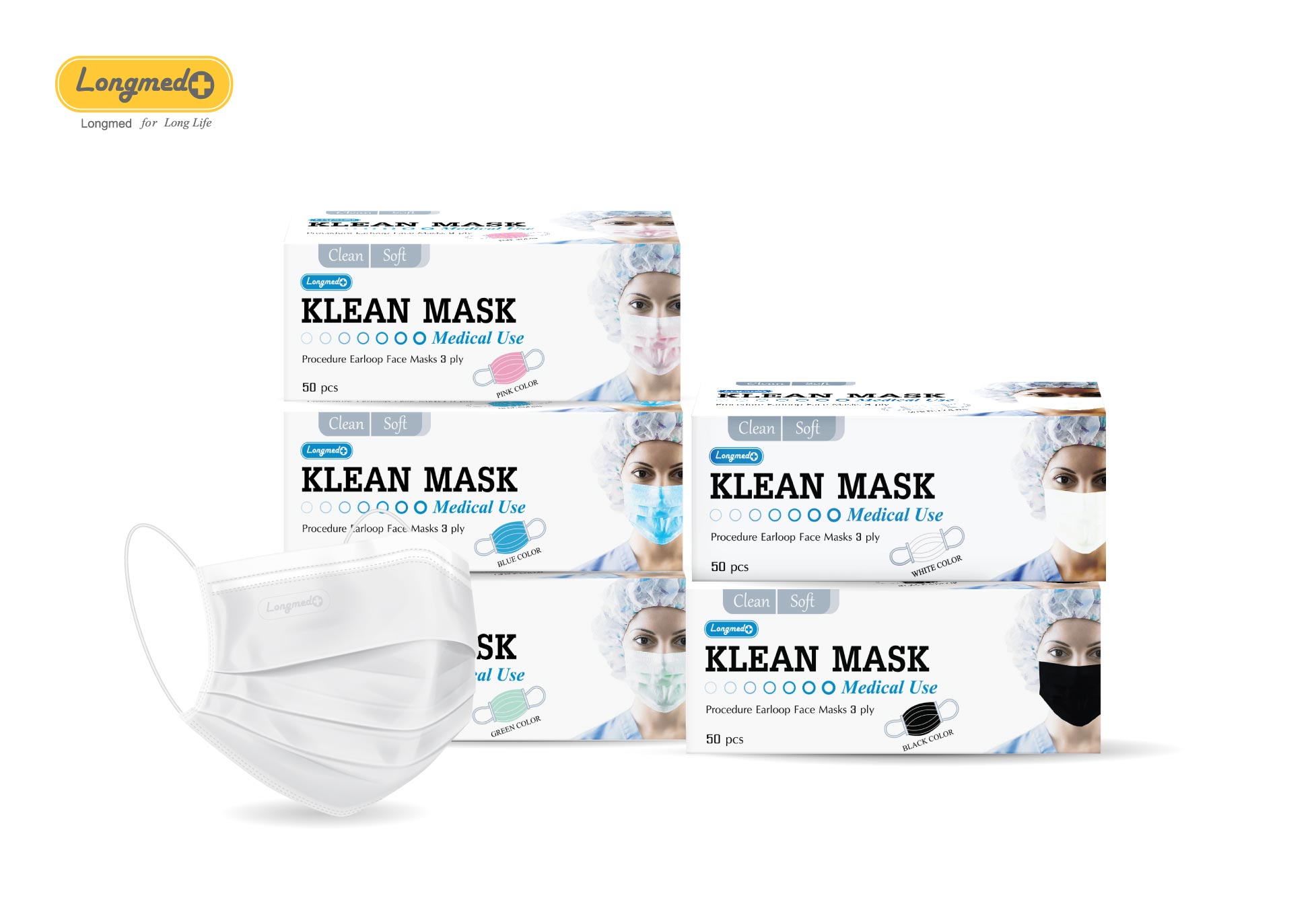 kleanmask คลีนมาส์กหน้ากากอนามัยผู้ใหญ่ 3 ชั้น